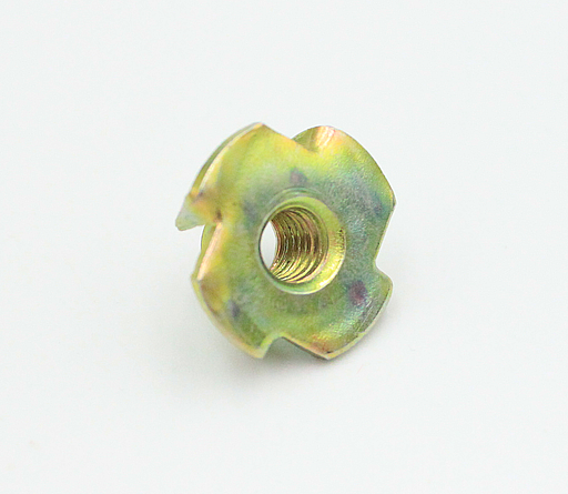Islåningsbøsning M6x9 mm Ø17 mm hoved, gulgalvaniseret