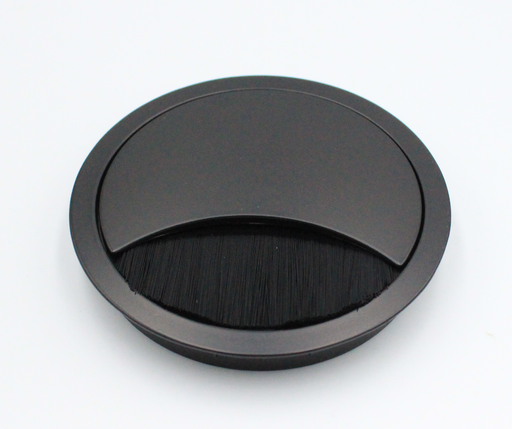 Kabelgennemføring Ø80x12 mm, sortmalet metal