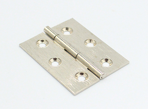 Kanthængsel 50x40 mm, børstet messing (metalfarve)