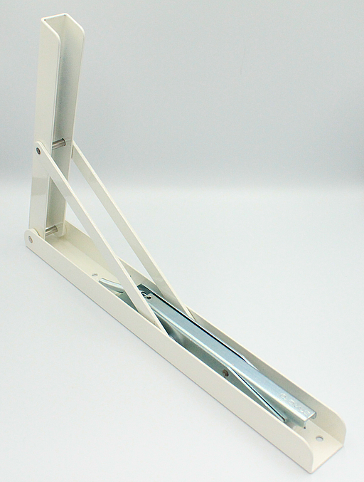 Klapbeslag til bordplade 300x200 mm, hvidmalet stål