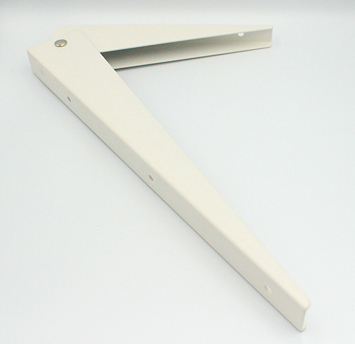 Klapbeslag t/hylde 310x188x25 mm, hvidmalet metal
