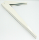 Klapbeslag til hylde 355x188x25 mm, hvidmalet metal