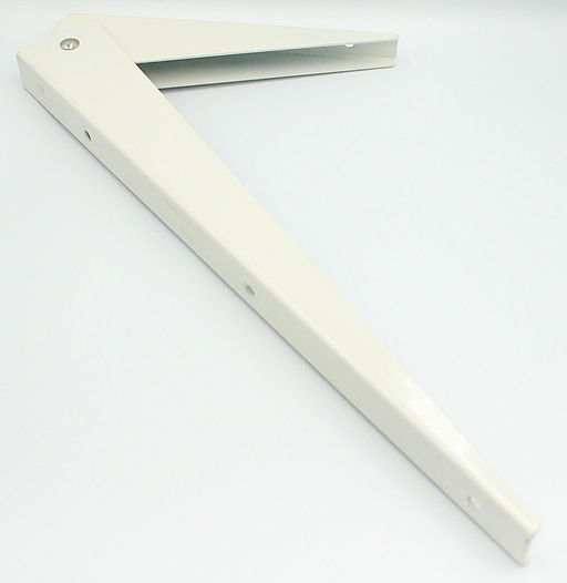Klapbeslag til hylde 355x188x25 mm, hvidmalet metal