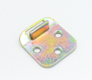 Klaphængsel til endetillægsplade 35x38x3 mm med stop, gulgalvaniseret (hundel)