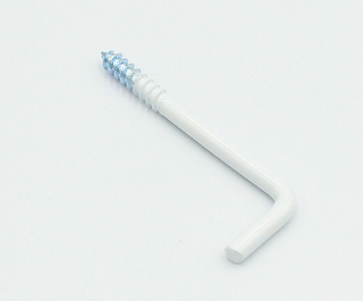 Vinkelkrog Ø4,3x50 mm, hvidmalet metal