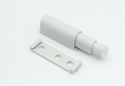 Lågeåbner "Push" 49,5x14,5 mm med anslagsdæmper, grå