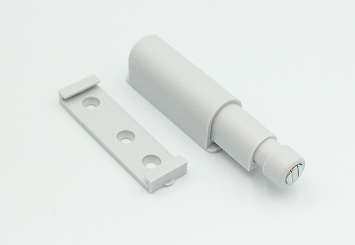 Lågeåbner "push" 49x14,5 mm m/magnet, grå
