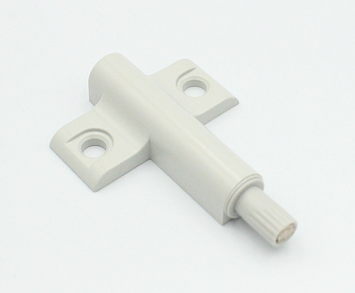 Lågeåbner "Push" 53x46 mm med magnet, lysegrå plastik