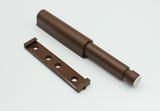 Lågeåbner "Push" 74x14,5 mm med anslagsdæmper, brun