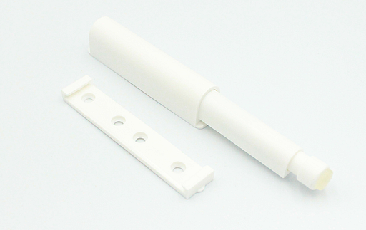 Lågeåbner "Push" 74x14,5 mm med anslagsdæmper, hvid