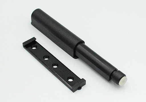 Lågeåbner "Push" 74x14,5 mm med anslagsdæmper, sort
