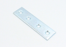 Ligejern 75x20x2 mm med 4 huller, elgalvaniseret