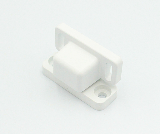 Magnet (5-6 kg) 44x18,5 mm, hvid plastik m/gummi