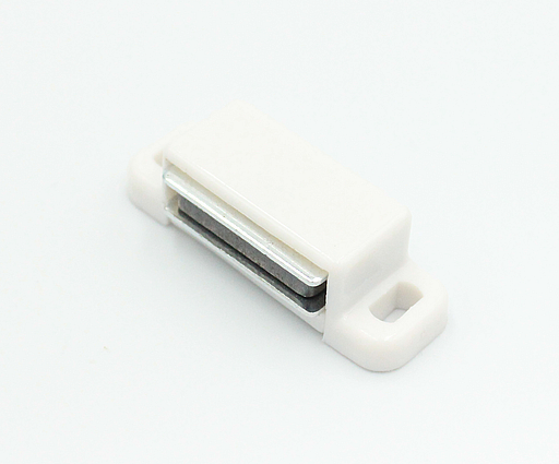 Magnet (2-3 kg) 46x15 mm u/blik, hvid plastik