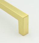 Messinggreb firkantet 128 mm c/c, mat