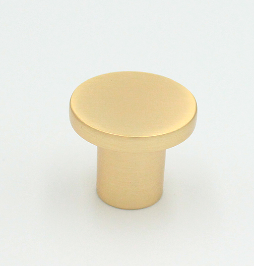 Messingknop "Bogø" Ø24x21 mm, børstet