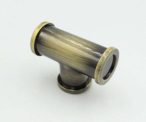 Messingknop "Sprogø" Ø21x46 mm, antik børstet