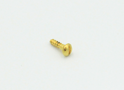 Messingskrue Ø2 mm med Ø4 mm rundt hoved, blank (10 stk) - flere varianter
