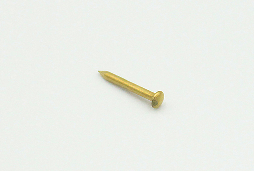 Messingsøm Ø1,4x13 mm m/Ø3 mm hoved, blank (10 stk)