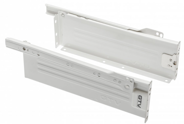 Byg selv skuffe med høj side - 500 mm, hvid metal (sæt)