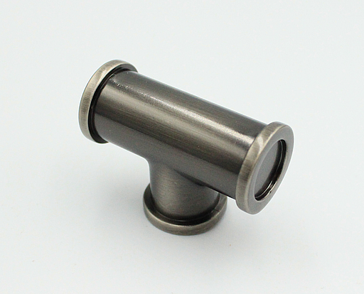 Møbelknop "Manø" Ø21x46 mm, grå børstet metal