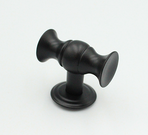 Møbelknop "Lynø" Ø22 mm, mat sort metal