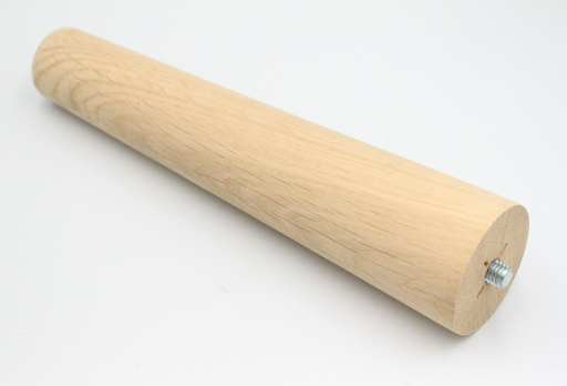 Møbelben til skabe Ø46 mm incl. beslag til montering, ubehandlet egetræ