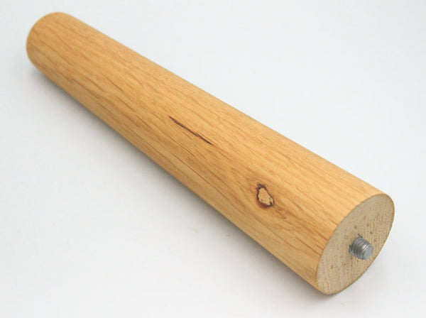 Møbelben til skabe Ø46 mm incl. beslag til montering, olieret egetræ (råt look)