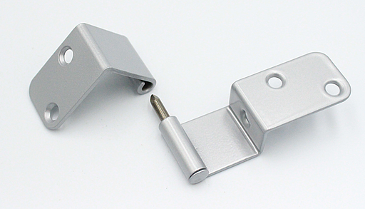 Møbelhængsel 24x70 mm - venstre, gråmalet metal