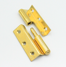 Møbelhængsel 50x35 mm - højre, messingfarvet
