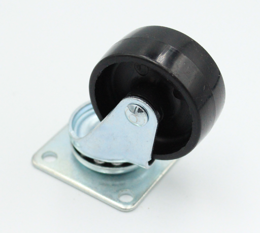 Inventarhjul Ø40 mm, sort plastik