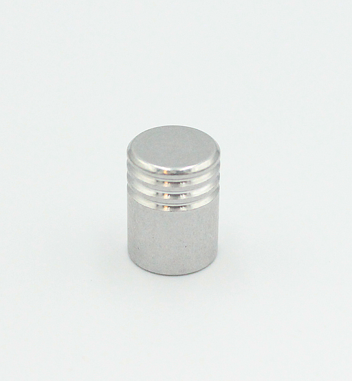 Møbelknop Ø12x16 mm rillet, aluminium