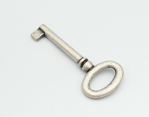 Møbelnøgle 72 mm, antik zink