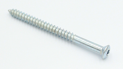 Møbelskrue med spids og linsehoved Ø6,5x84 mm, elgalvaniseret