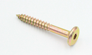 Møbelskrue med spids Ø6 mm, gulgalvaniseret - flere varianter