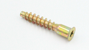 Møbelskrue uden spids Ø7 mm, gulgalvaniseret - flere varianter