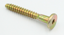 Møbelskrue uden spids Ø7 mm, gulgalvaniseret