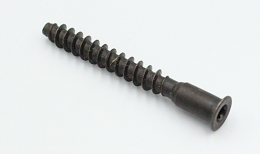 Møbelskrue uden spids Ø7 mm, sort galvaniseret