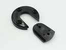Ophængsbeslag til skab Ø49x8 mm, sort plastik (sæt)
