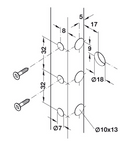 Ophængsbeslag t/skab 152x42 mm, elgalvaniseret (1 sæt)