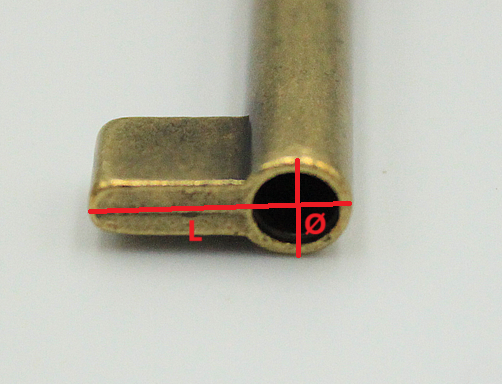Møbelnøgle 72 mm, antik zink