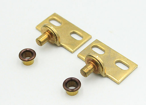 Pindhængsel 28x18 mm, messingbelagt (sæt)