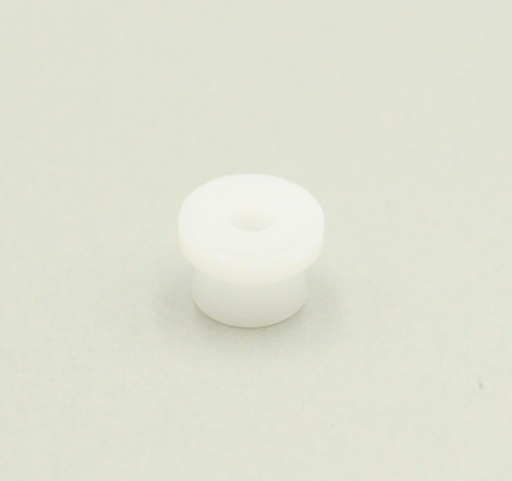 Plastikbøsning Ø7,3x6 mm, hvid (1 stk)