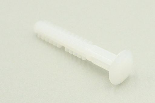 Plastikdyvel med hoved Ø7x39 mm, hvid (10 stk)
