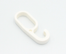 S-krog til 15x30 mm bøjlestang, hvid plastik