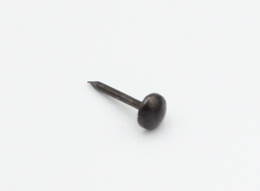 Polstersøm Ø1,0x11 mm m/Ø5 mm hoved, mat sort m/lak (100 stk)