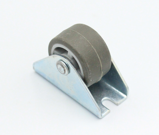 Pufrulle Ø25 mm, metal - gråt gummi