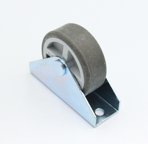 Pufrulle Ø40 mm, metal - gråt gummi