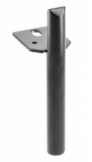 Sortmalet ben Ø25x150 mm, mat