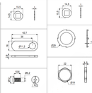Skabslås til hængelås Ø37 mm, silver metal